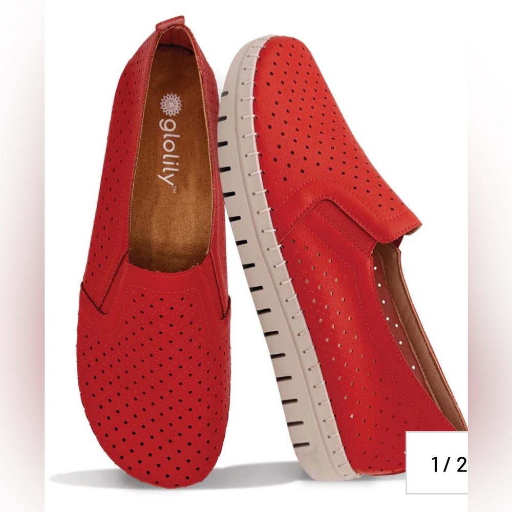 GLOLILY‎ ELLE SLIP-ON PERFORATED COMFORT FLAT